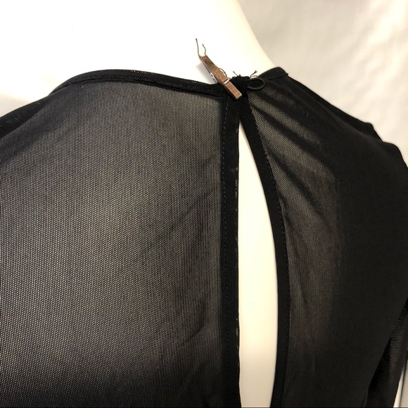 Woman’s Guess Sheer Floral Print Body Con Dress L - Picture 6 of 8